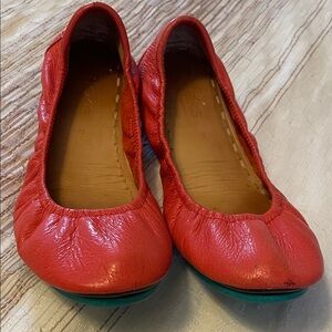 Tieks Vibrant Red Leather Flats